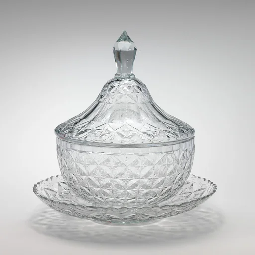 Bowl with cover and stand