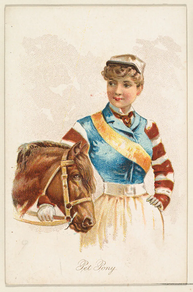 Pet Pony, from the Household Pets series (N194) issued by Wm. S. Kimball & Co. — Julius Bien & Co.|American Tobacco Company|William S. Kimball & Company