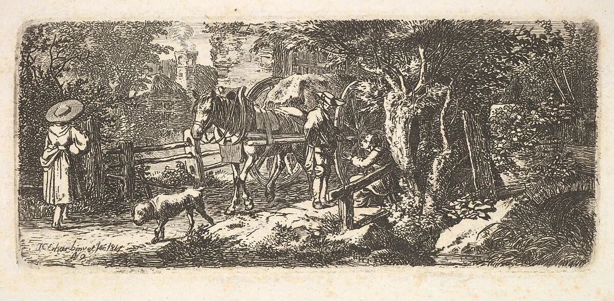 Alms given by a cart driver — Johann Christoph Erhard