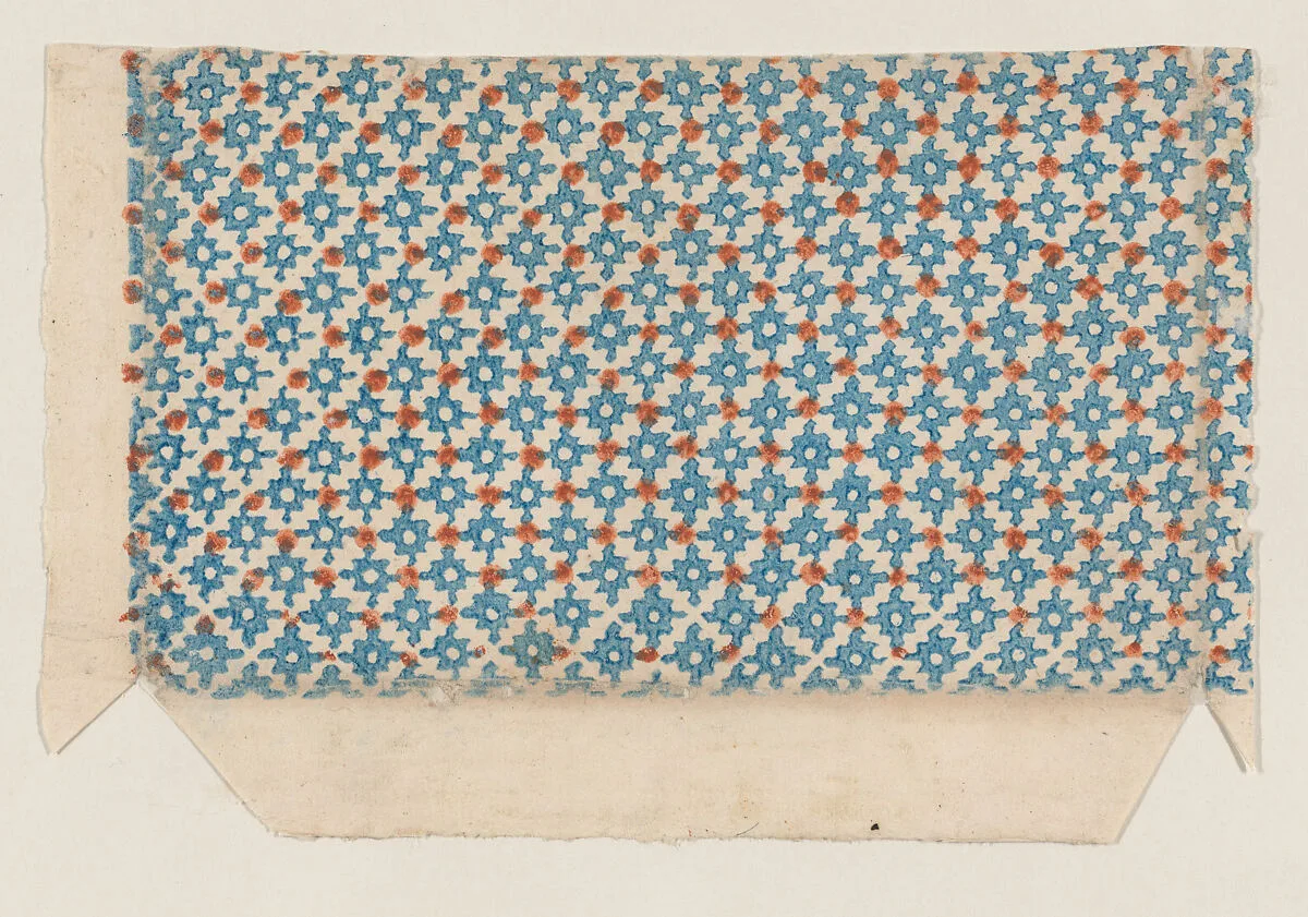 Sheet with overall abstract pattern — Anonymous