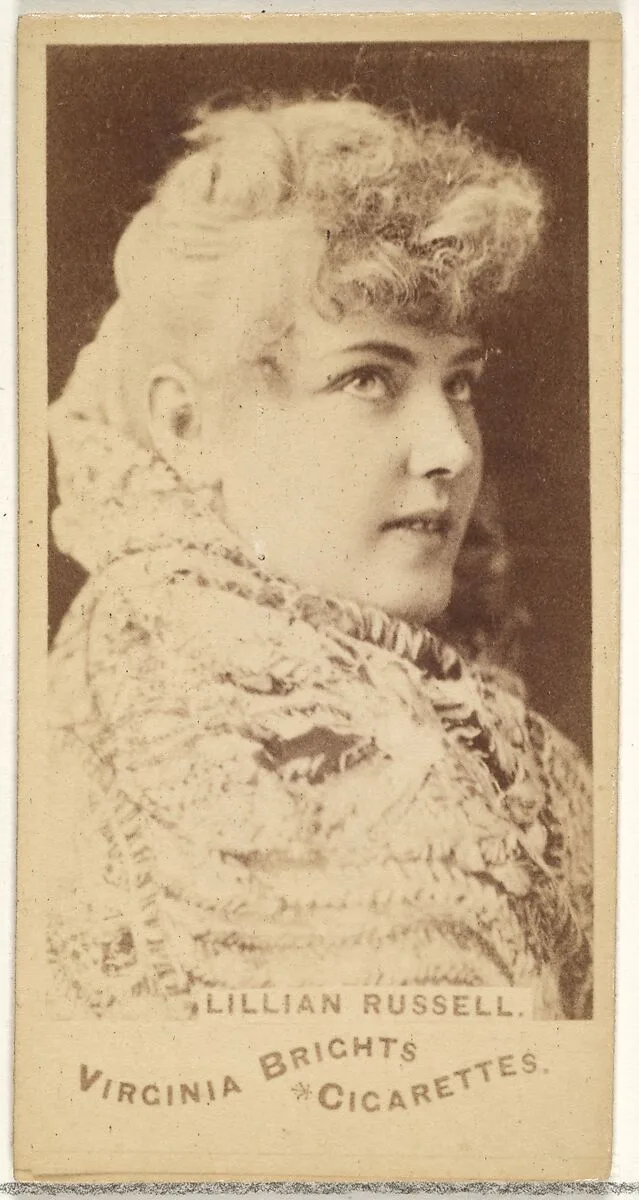Lillian Russell, from the Actors and Actresses series (N45, Type 1) for Virginia Brights Cigarettes — Allen & Ginter