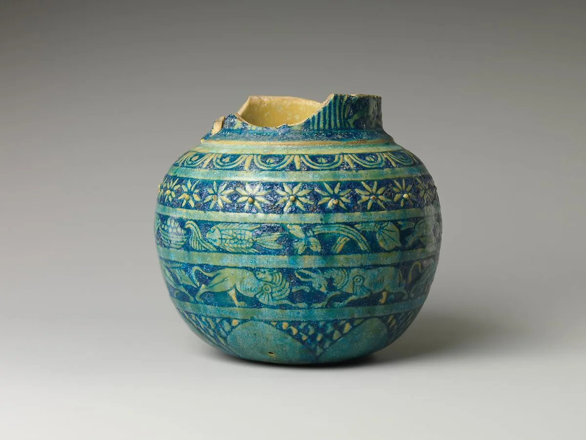 Jar with registers of plant ornament and animals — Unknown