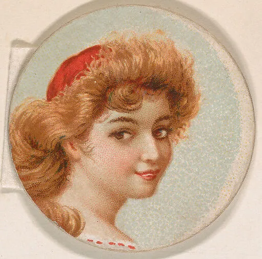 Portrait of woman, from the Novelties series (N228, Type 1) issued by Kinney Bros. — Kinney Brothers Tobacco Company