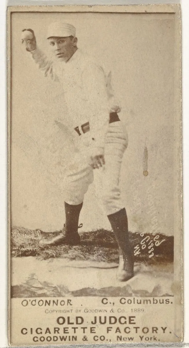 Jack "Peach Pie" O'Connor, Catcher, Cleveland, from the Old Judge series (N172) for Old Judge Cigarettes — Goodwin & Company
