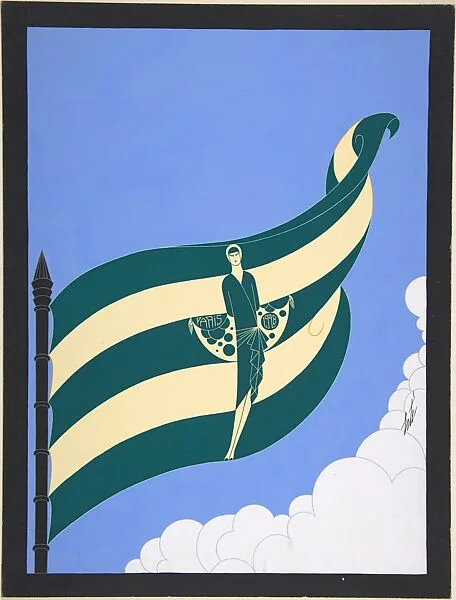 "L'Etendard de la Mode": Cover Design for "Harper's Bazar" — Erté (Romain de Tirtoff)
