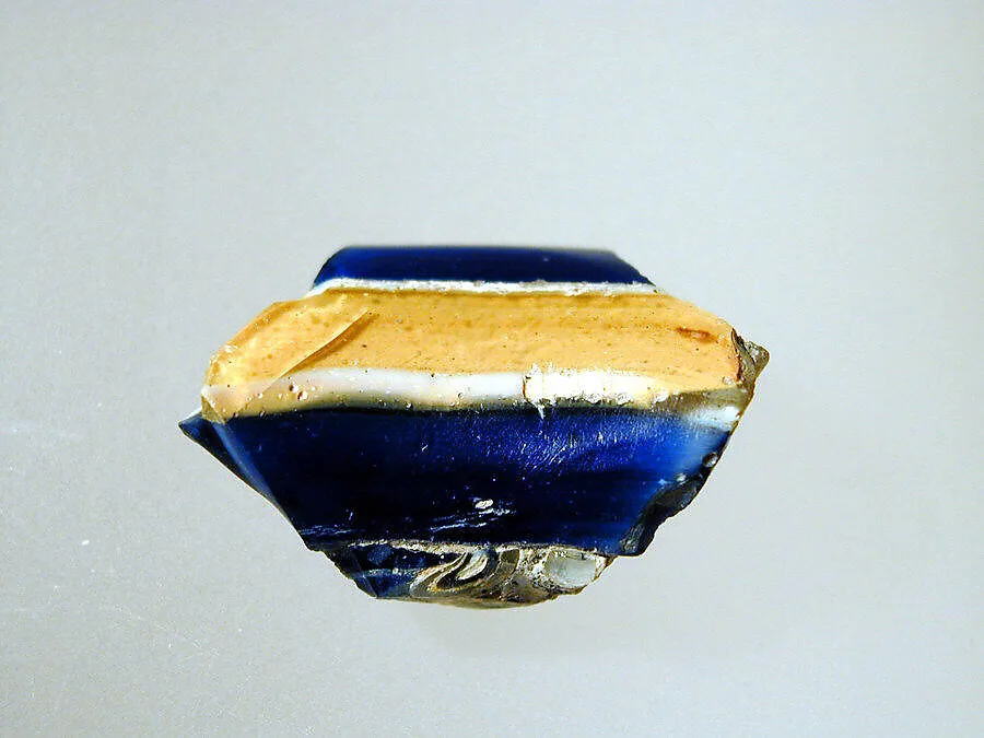 Glass ribbon mosaic base fragment — Unknown