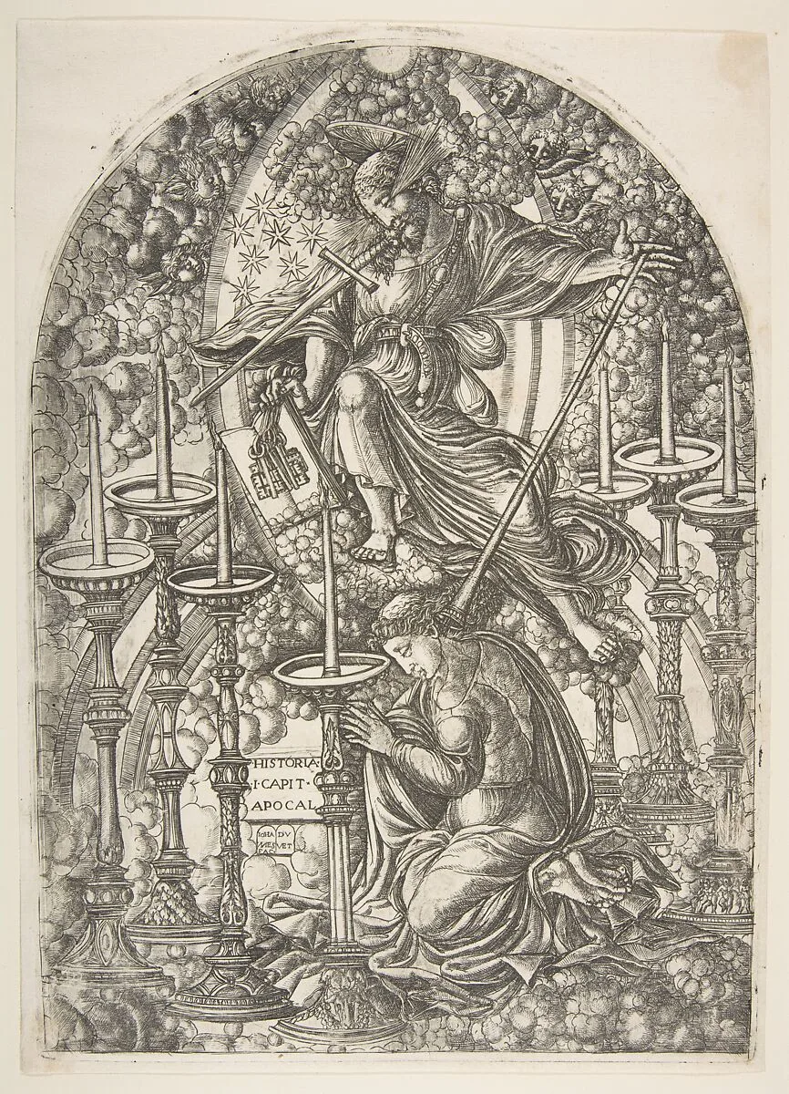 Saint John sees Seven Gold Candlesticks, from the Apocalypse — Jean Duvet