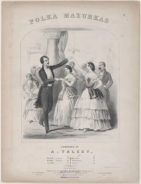 Polka Mazurkas (Sheet music cover) — Winslow Homer|Adrien Talexy|Oliver Ditson & Co.|J. H. Bufford & Co.