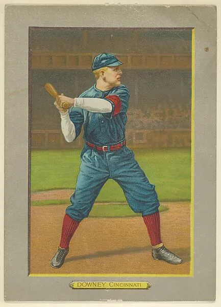 Tom Downey, Shortstop, Cincinnati Reds (National League), from Turkey Red Cabinets (T3) — American Tobacco Company