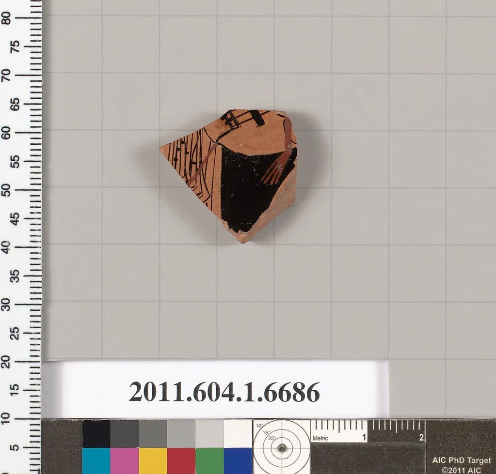 Terracotta fragment of a kylix (drinking cup) — Unknown