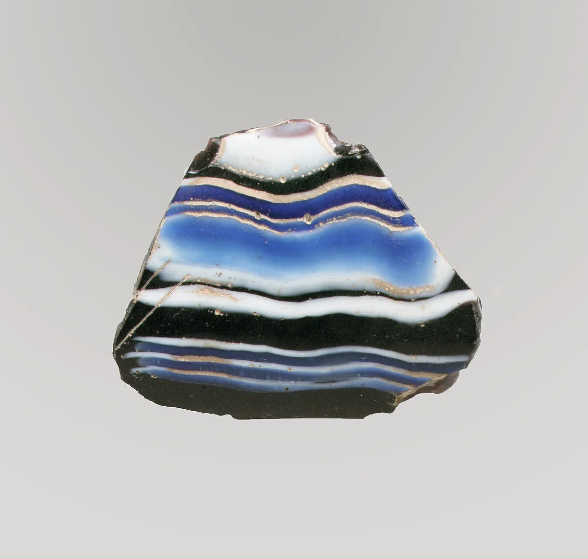 Glass mosaic ribbed bowl fragment — Unknown