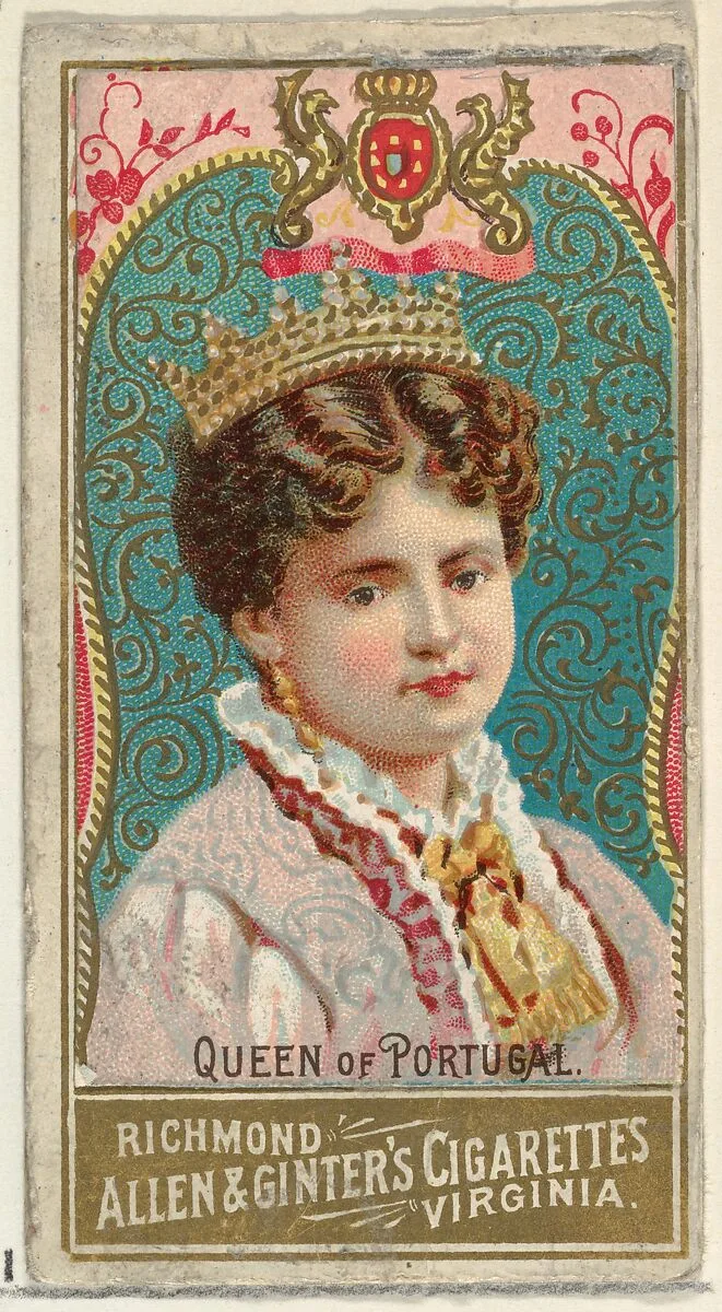 Queen of Portugal, from World's Sovereigns series (N34) for Allen & Ginter Cigarettes — Allen & Ginter