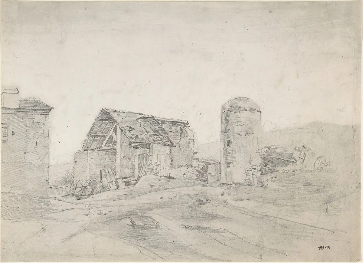 Farmyard in Normandy — Théodore Rousseau
