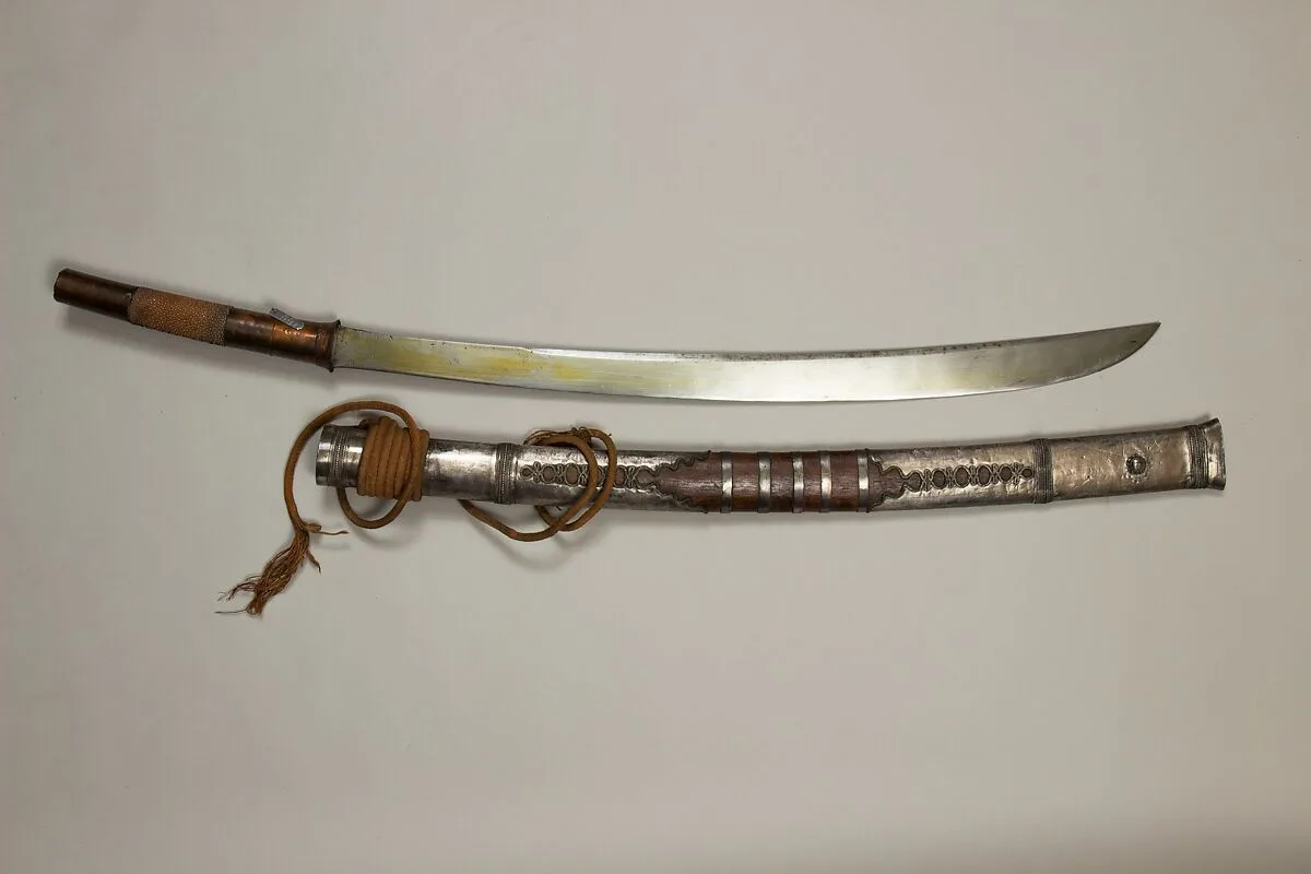 Sword (Dha) with Scabbard and Baldric — Unknown