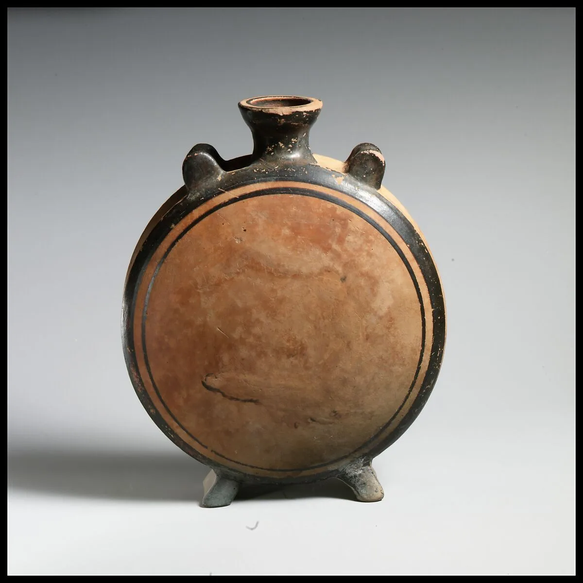 Terracotta pilgrim flask — Unknown