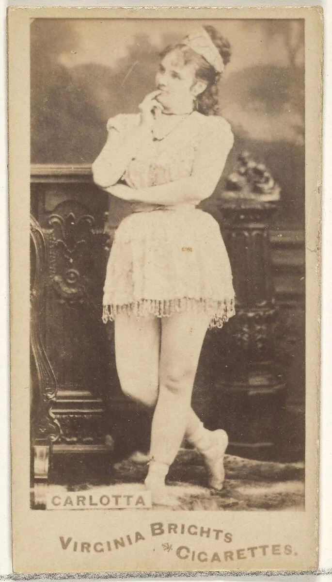 Carlotta, from the Actors and Actresses series (N45, Type 1) for Virginia Brights Cigarettes — Allen & Ginter