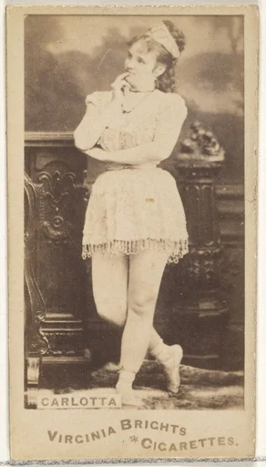 Carlotta, from the Actors and Actresses series (N45, Type 1) for Virginia Brights Cigarettes