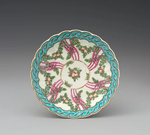Six saucers (part of a service)