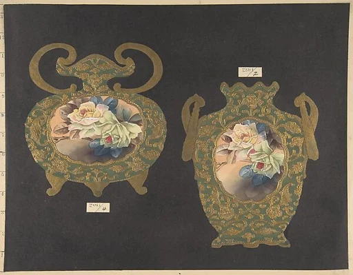 European porcelain designs in Japanese style