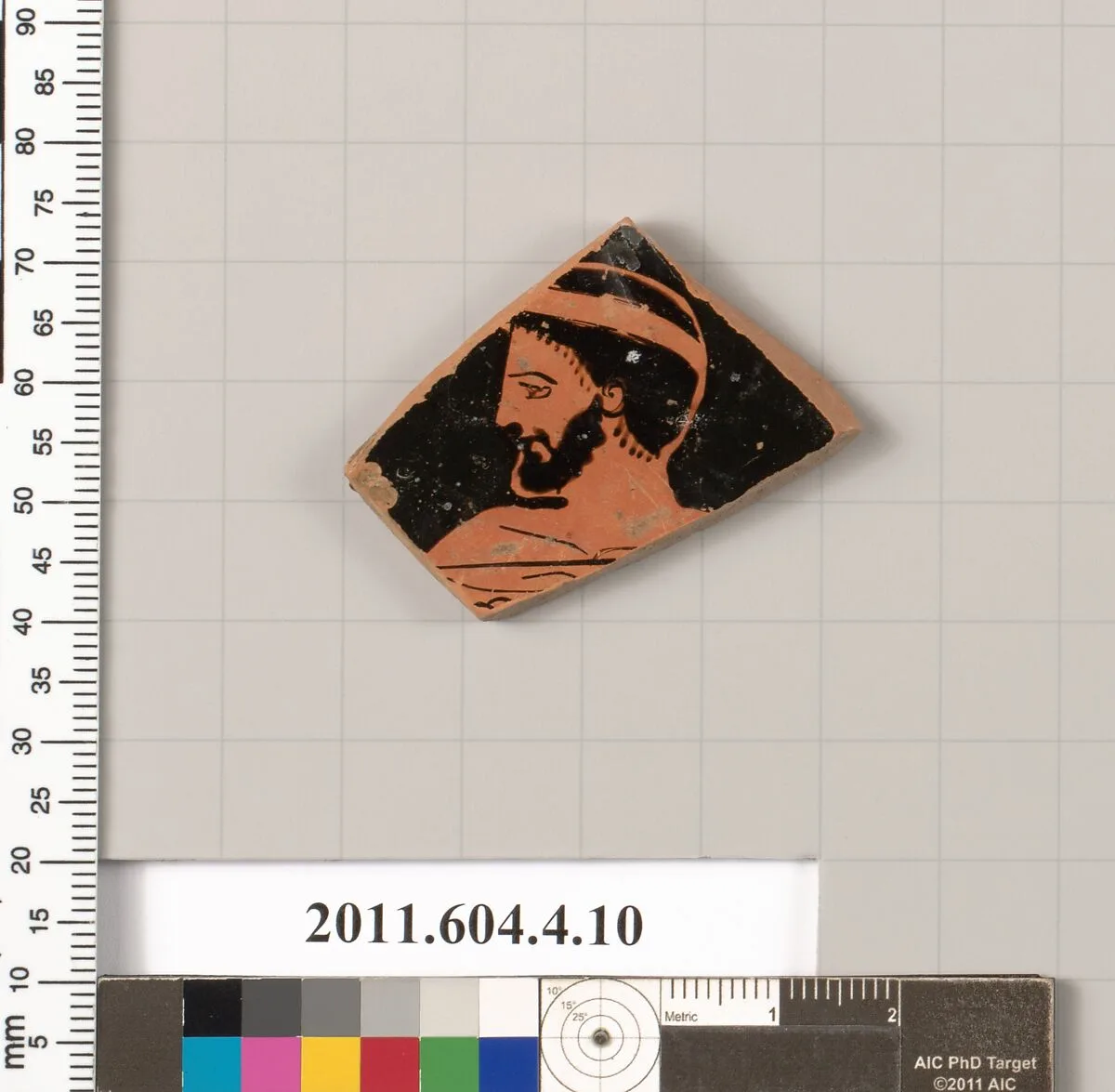Terracotta fragment of a kylix (drinking cup) — Unknown