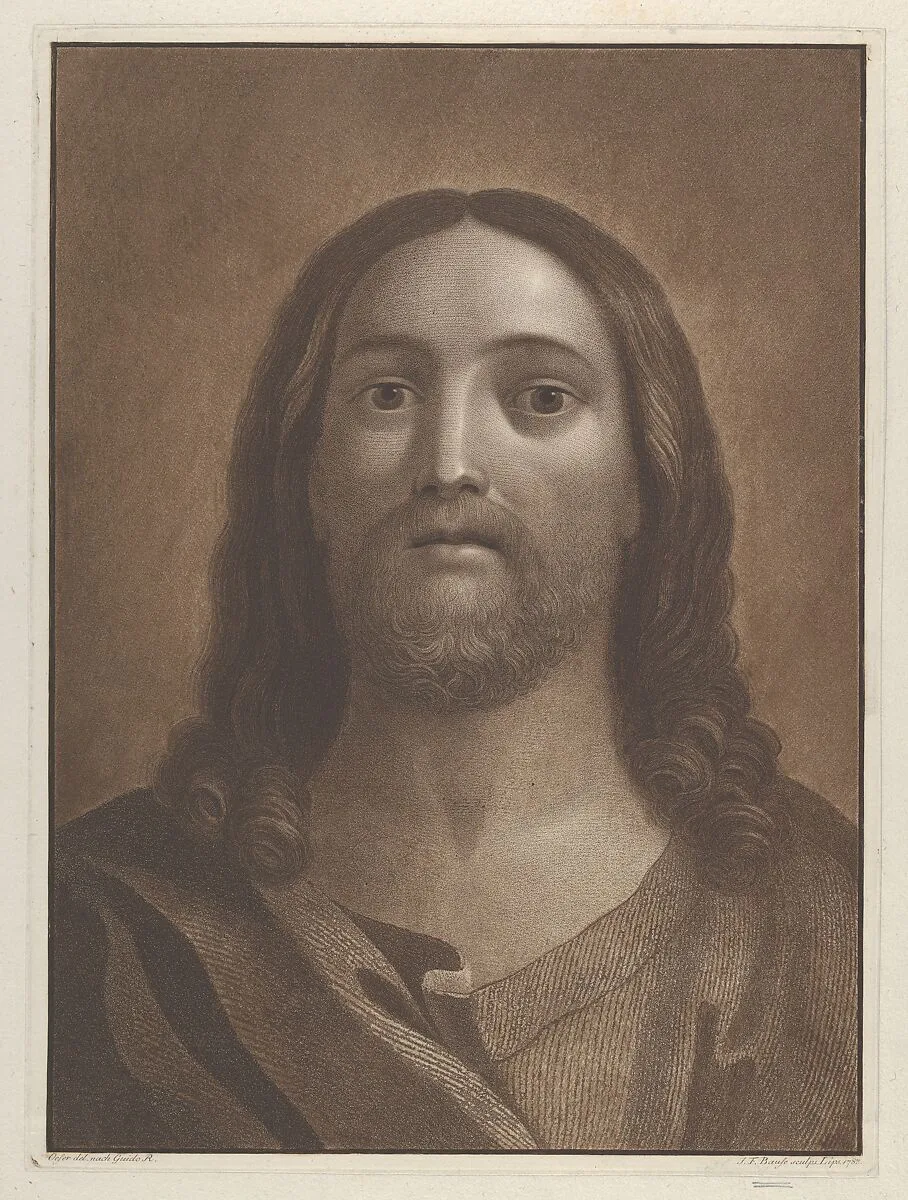 Head of Christ, after Reni — Guido Reni|Johann Friedrich Bause|Adam Friedrich Oeser