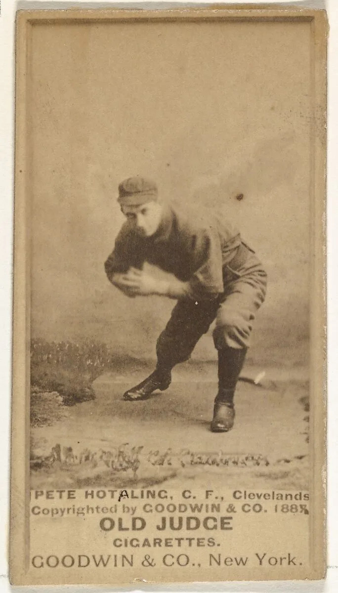 Pete "Monkey" Hotaling, Center Field, Cleveland, from the Old Judge series (N172) for Old Judge Cigarettes — Goodwin & Company