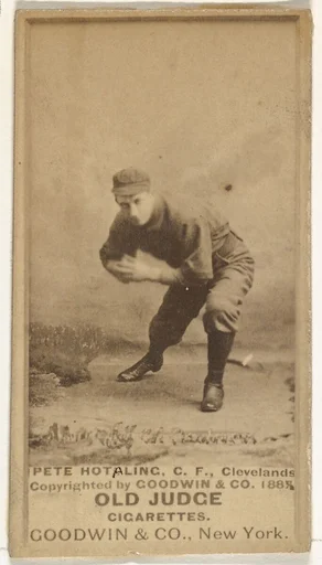 Pete "Monkey" Hotaling, Center Field, Cleveland, from the Old Judge series (N172) for Old Judge Cigarettes