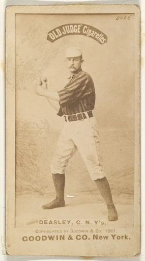 Thomas H. "Pat" Deasley, Catcher, New York, from the Old Judge series (N172) for Old Judge Cigarettes