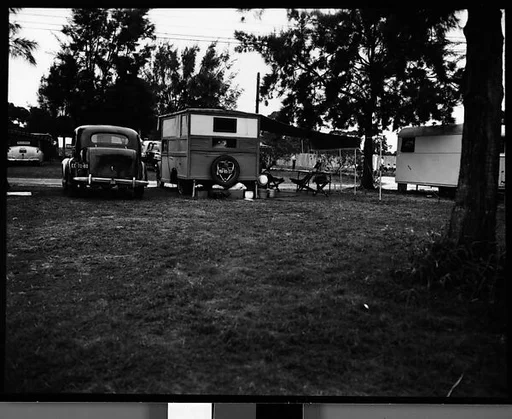 [Trailer with Canopy and Chairs in Camp, Florida]