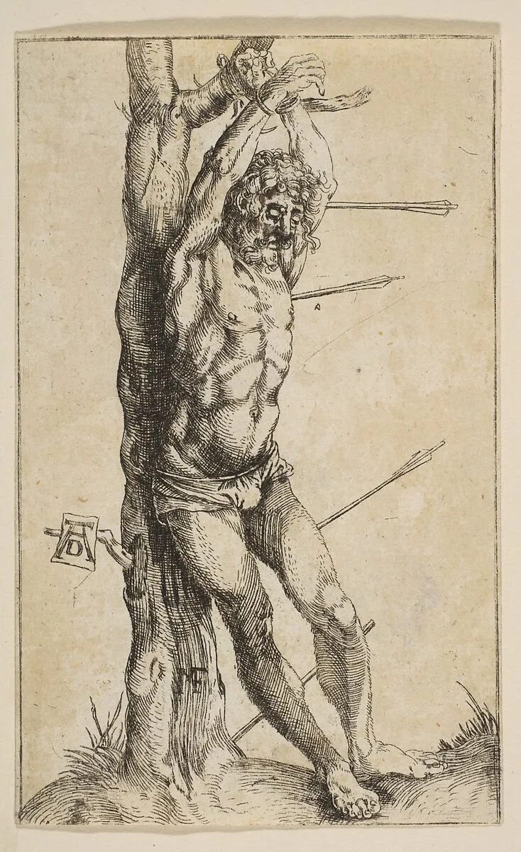 Saint Sebastian Tied to a Tree (reverse copy) — Albrecht Dürer