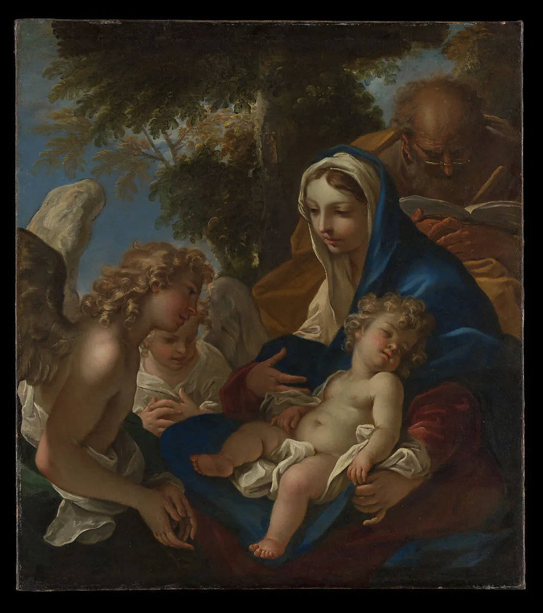 The Holy Family with Angels — Sebastiano Ricci