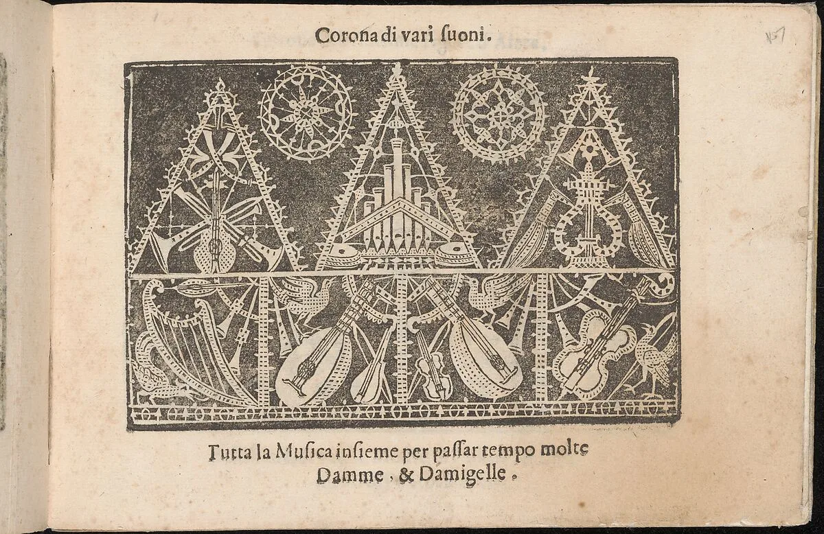 Corona delle Nobile et Virtuose Donne, Libro Terzo, page 17 (recto) — Alessandro de' Vecchi|Cesare Vecellio