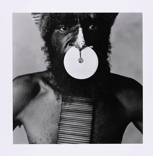 Tribesman with Nose Disc, New Guinea