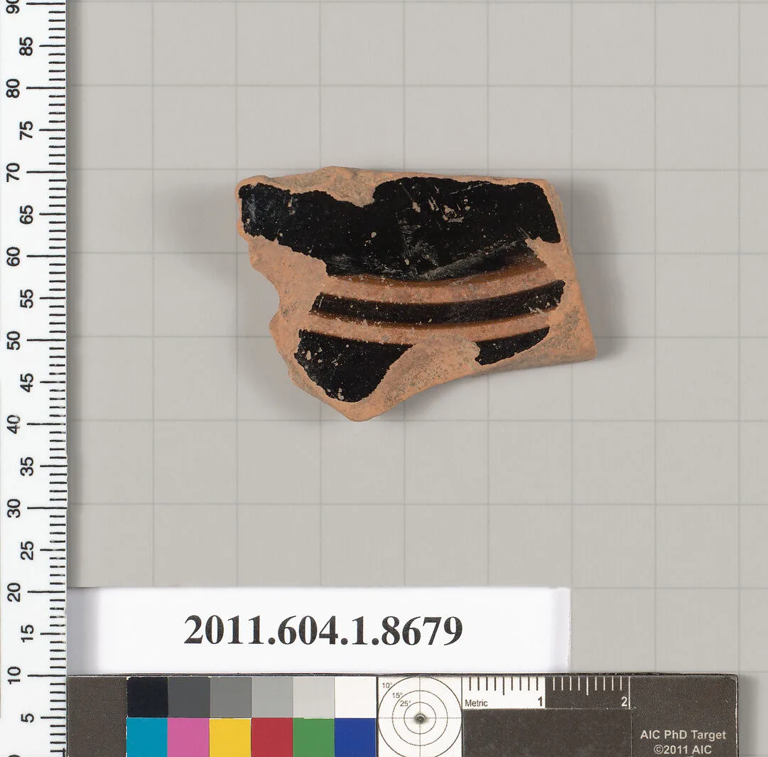 Terracotta fragment of a stemless kylix (drinking cup) — Unknown
