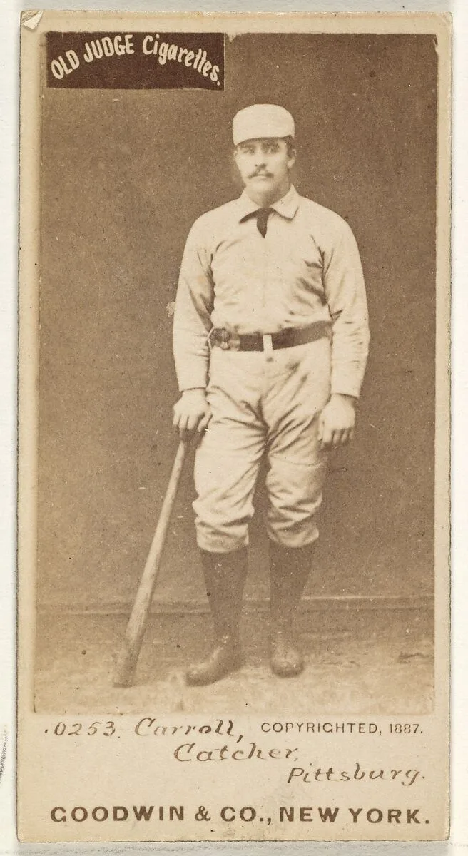 Frederick Herbert "Fred" Carroll, Catcher, Pittsburgh, from the Old Judge series (N172) for Old Judge Cigarettes — Goodwin & Company