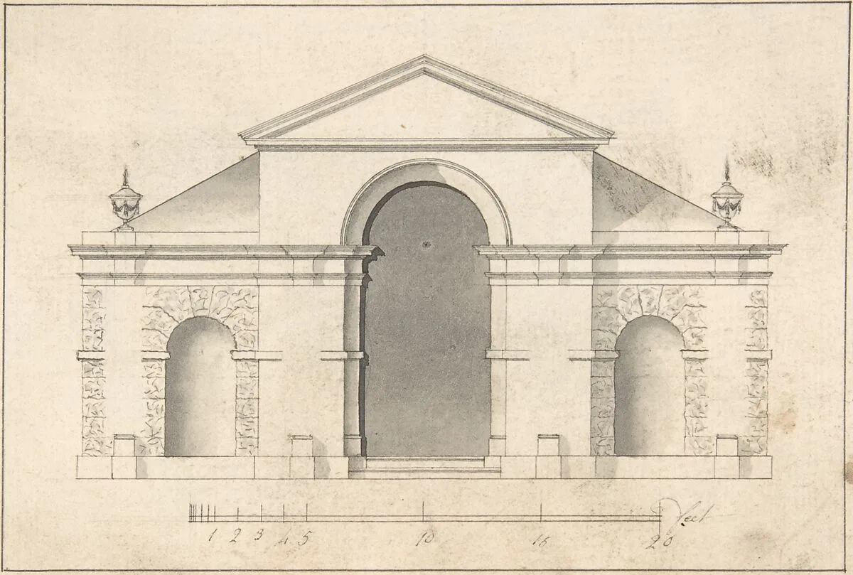 Elevation of Garden Pavilion — Robert Morris