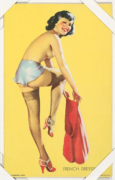 French Dressing from Glamour Girls series (W424) — International Mutoscope Reel Company