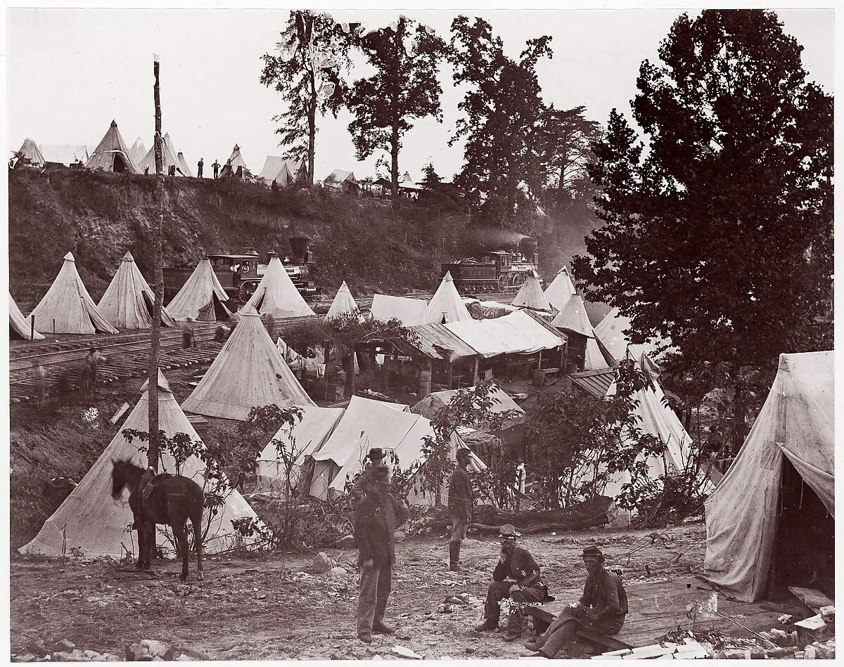 Military Railroad Camp, City Point, Virginia — Andrew Joseph Russell|Mathew B. Brady