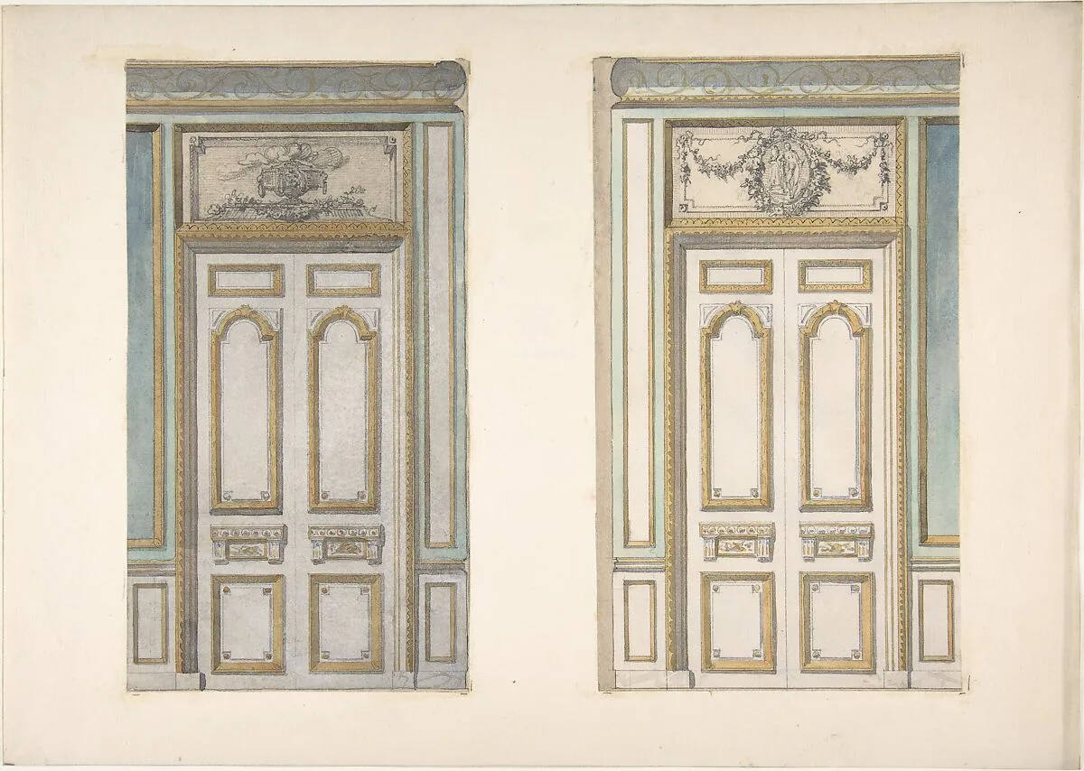 Two Designs for Doorways with Alternate Overdoor Decoration — Jules-Edmond-Charles Lachaise|Eugène-Pierre Gourdet