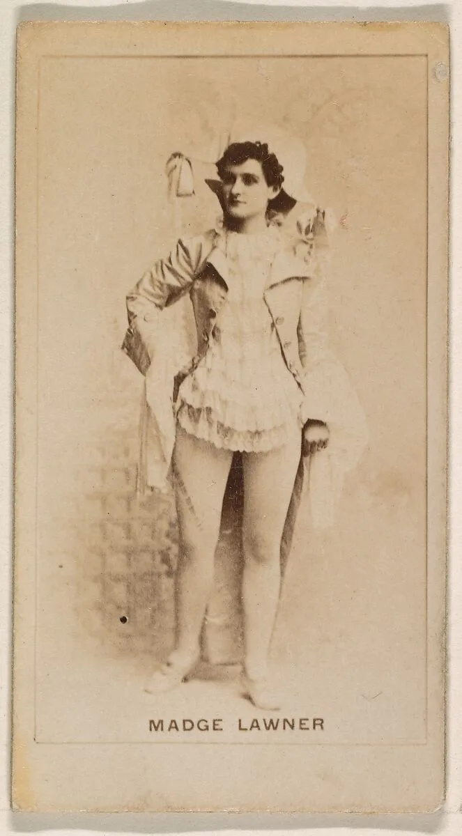 Madge Lawner, from the Actresses series (N245) issued by Kinney Brothers to promote Sweet Caporal Cigarettes — Kinney Brothers Tobacco Company