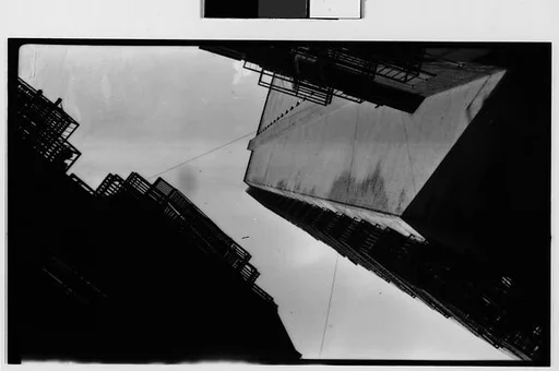 [Architectural Study: View Upwards of Fire Escapes and Balconies, New York City]