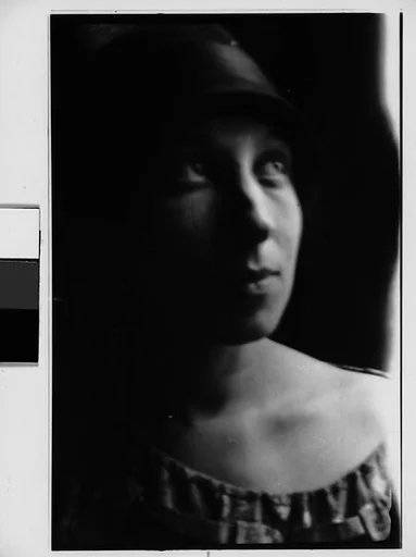 [Woman in Hat, Possibly Avis Ferne, Looking Upward]