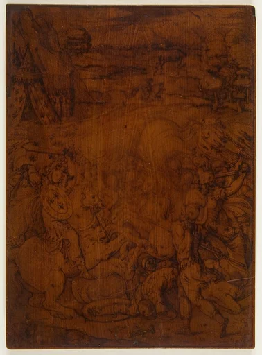 Battle Scene with the Emblems of the Farnese Family.