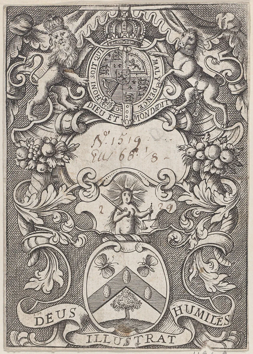 Trade Card with Royal Coat of Arms — Anonymous, British, 19th century