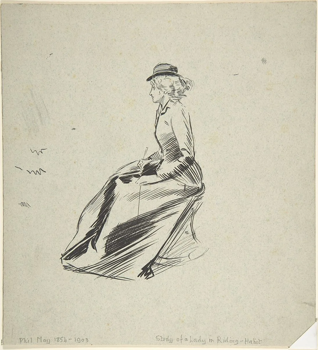 Study of a Lady in a Riding Habit — Phil May