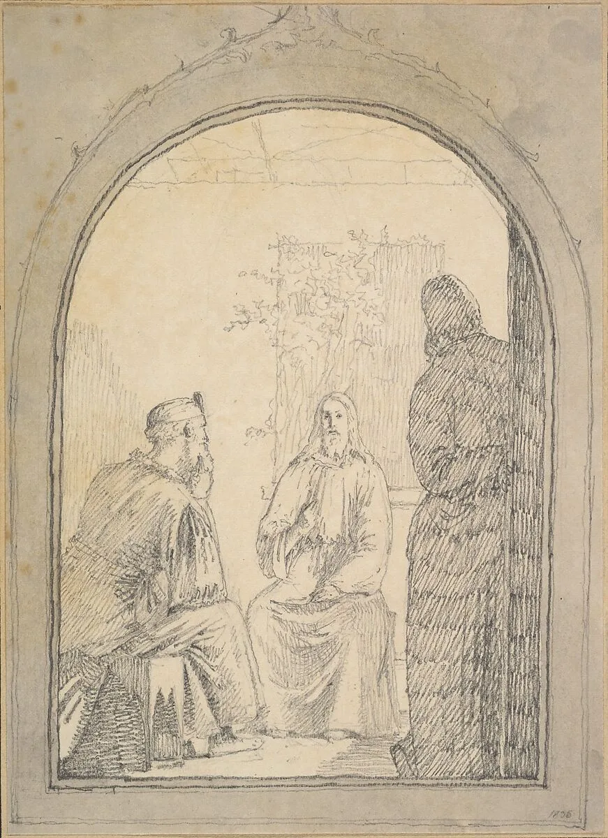 Christ and Nicodemus — Christen Købke
