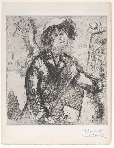 Self-Portrait with Easel