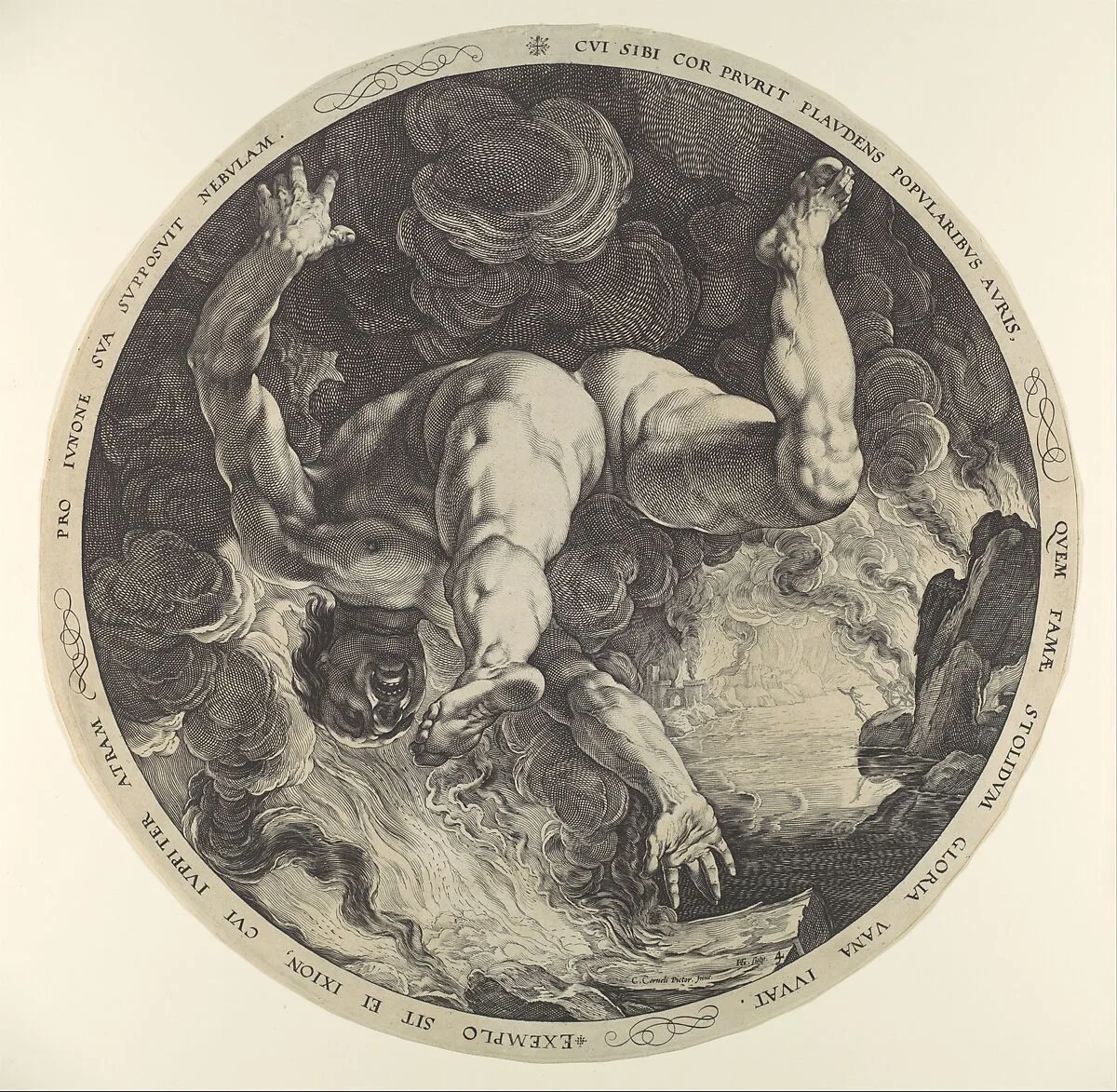 Ixion, from "The Four Disgracers" — Hendrick Goltzius|Cornelis Cornelisz van Haarlem