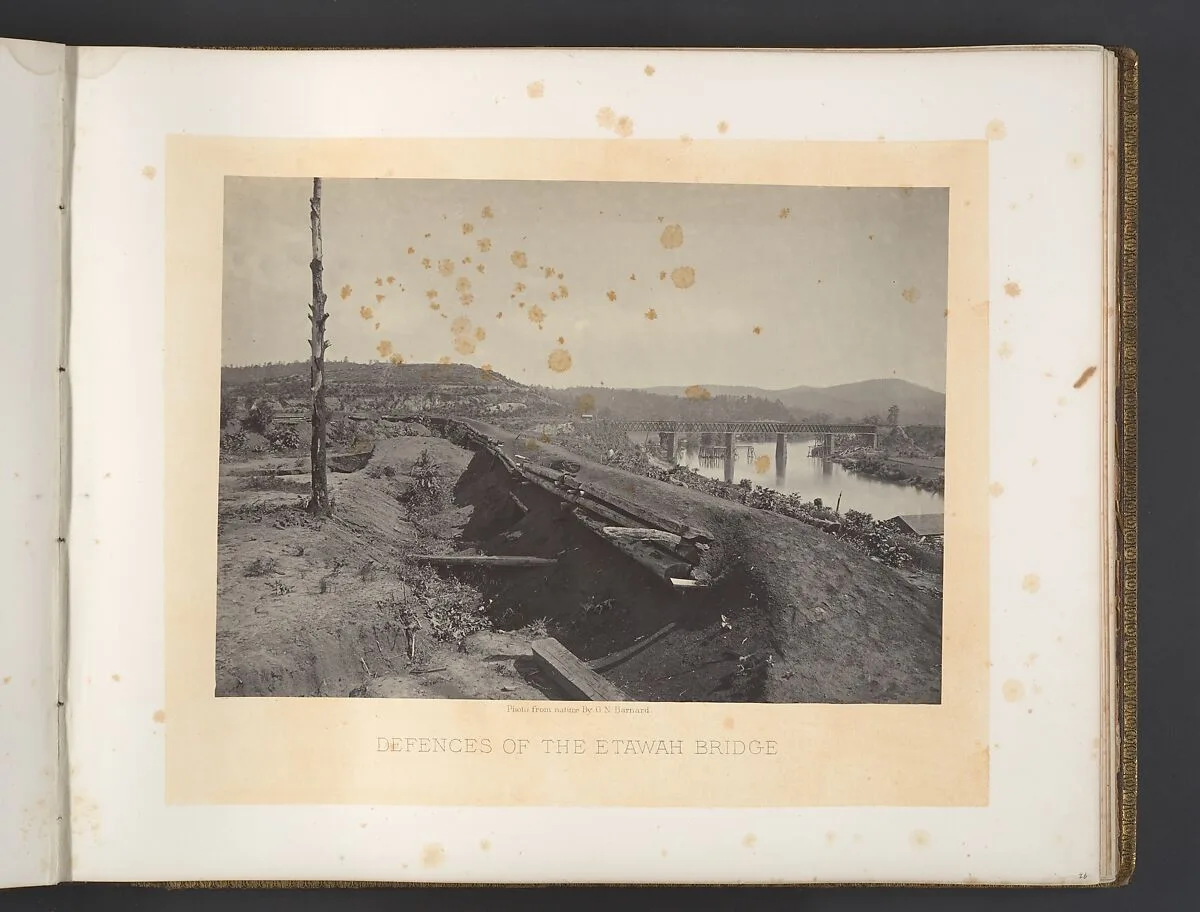 Defences of the Etawah Bridge — George N. Barnard