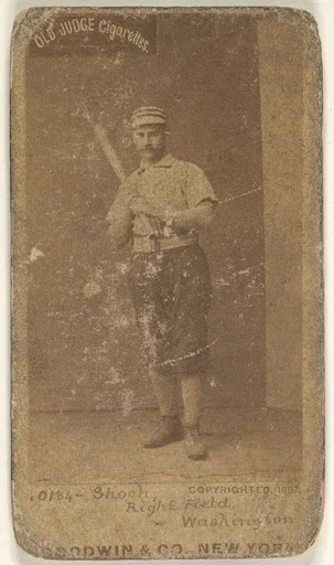 George Quintus Shoch, Right Field, Washington Nationals, from the Old Judge series (N172) for Old Judge Cigarettes